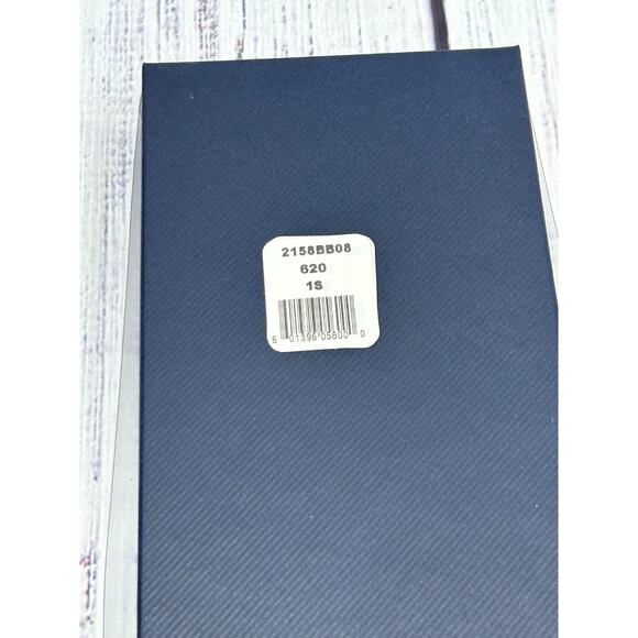 NEW Brooks Brothers Mens Red Navy Striped Adjustable Braces Suspenders Leather - Picture 6 of 7